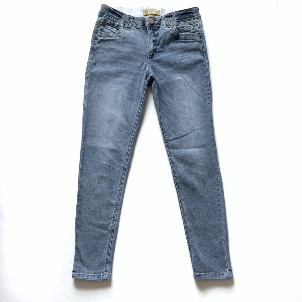 Democracy Ab Technology Skinny Jeans 8 Light Wash Mom Mid Rise Ankle Stretch